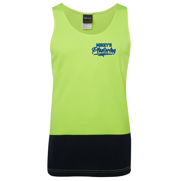 MIKEYS PLASTERING HI VIS SINGLET Thumbnail